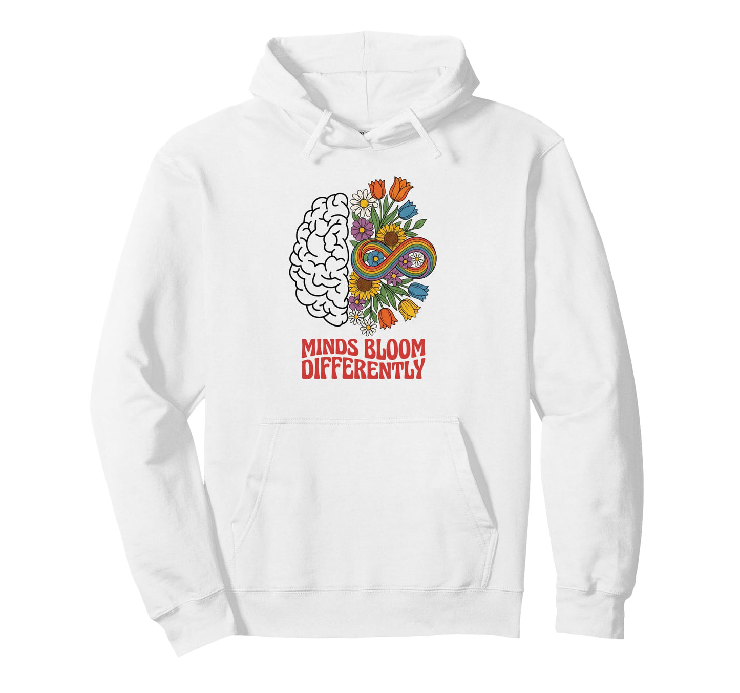 Autism Acceptance Minds Bloom Hoodie - Aesthetic Graphic Unisex - T-Shirt, Sweatshirt, Hoodie