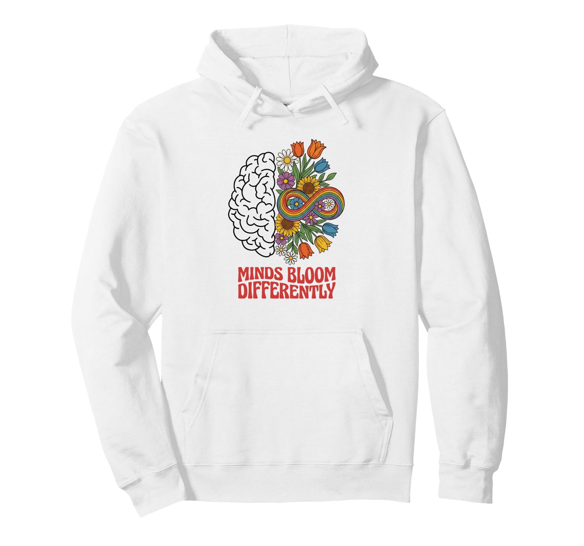 Autism Acceptance Minds Bloom Hoodie - Aesthetic Graphic Unisex - T-Shirt, Sweatshirt, Hoodie