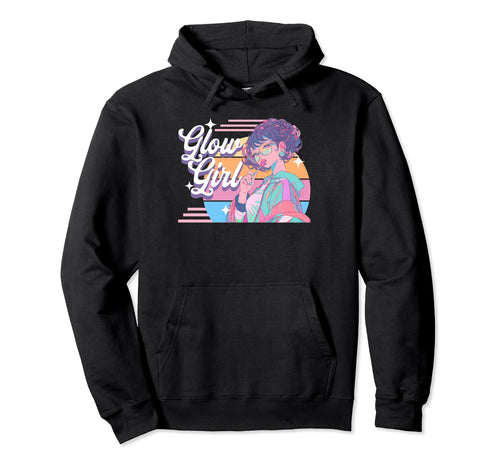 Glow Anime Groovy Vaporwave Aesthetic Hoodie - Trendy Graphic Men Women - T-Shirt, Sweatshirt, Hoodie