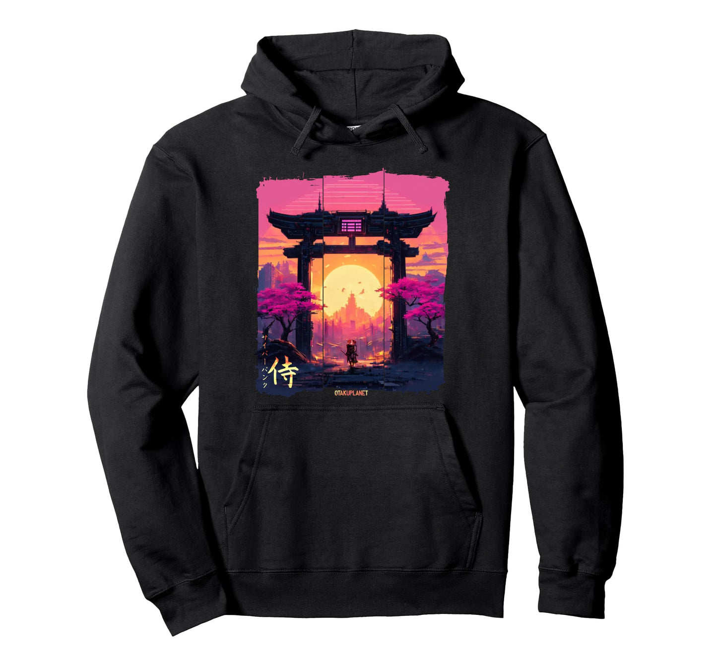 Cyberpunk Samurai Vaporwave Anime Hoodie - Casual Everyday Wear Unisex - T-Shirt, Sweatshirt, Hoodie