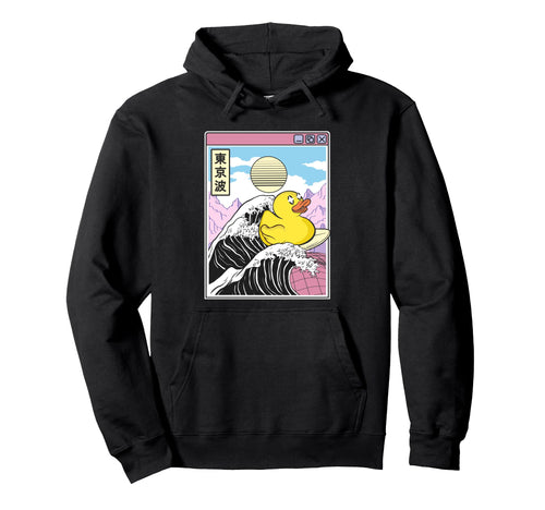 Rubber Duck Surfing Kanagawa Wave Hoodie - Casual Everyday Wear Unisex - T-Shirt, Sweatshirt, Hoodie