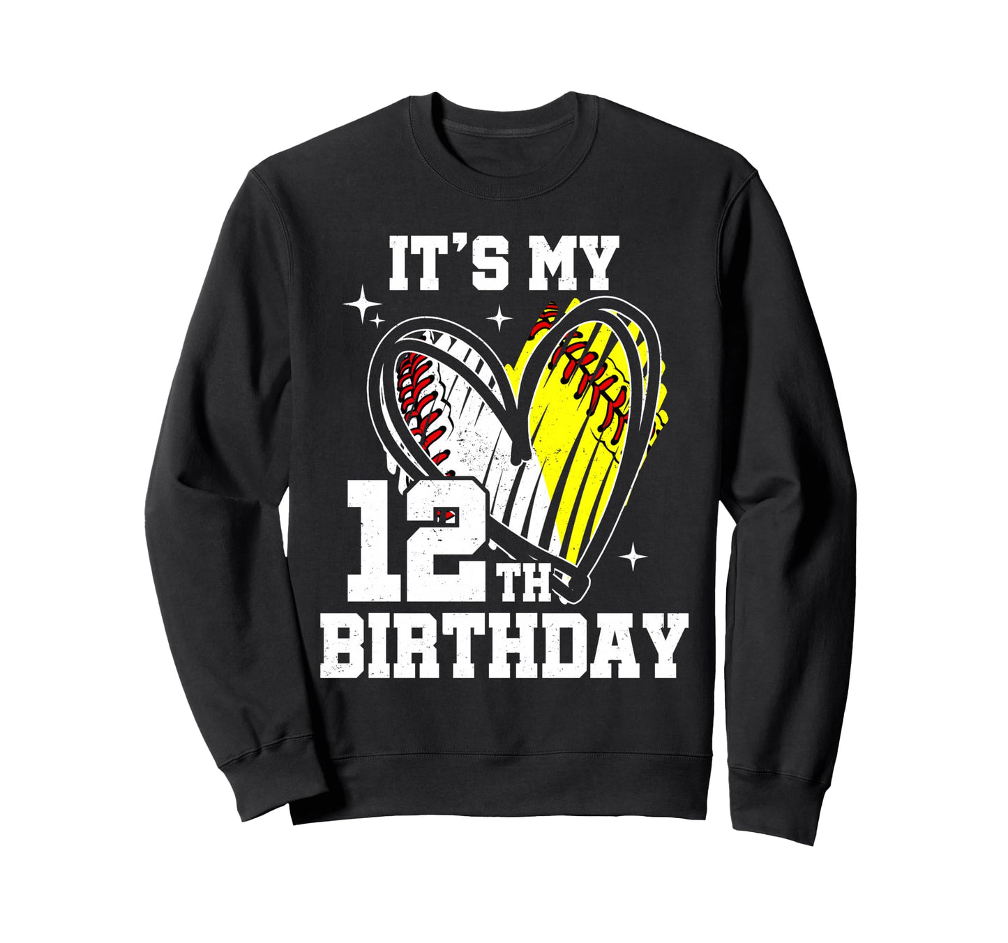 Its My 12Th Birthday Baseball Sweatshirt - Streetwear Style for Adults - T-Shirt, Sweatshirt, Hoodie