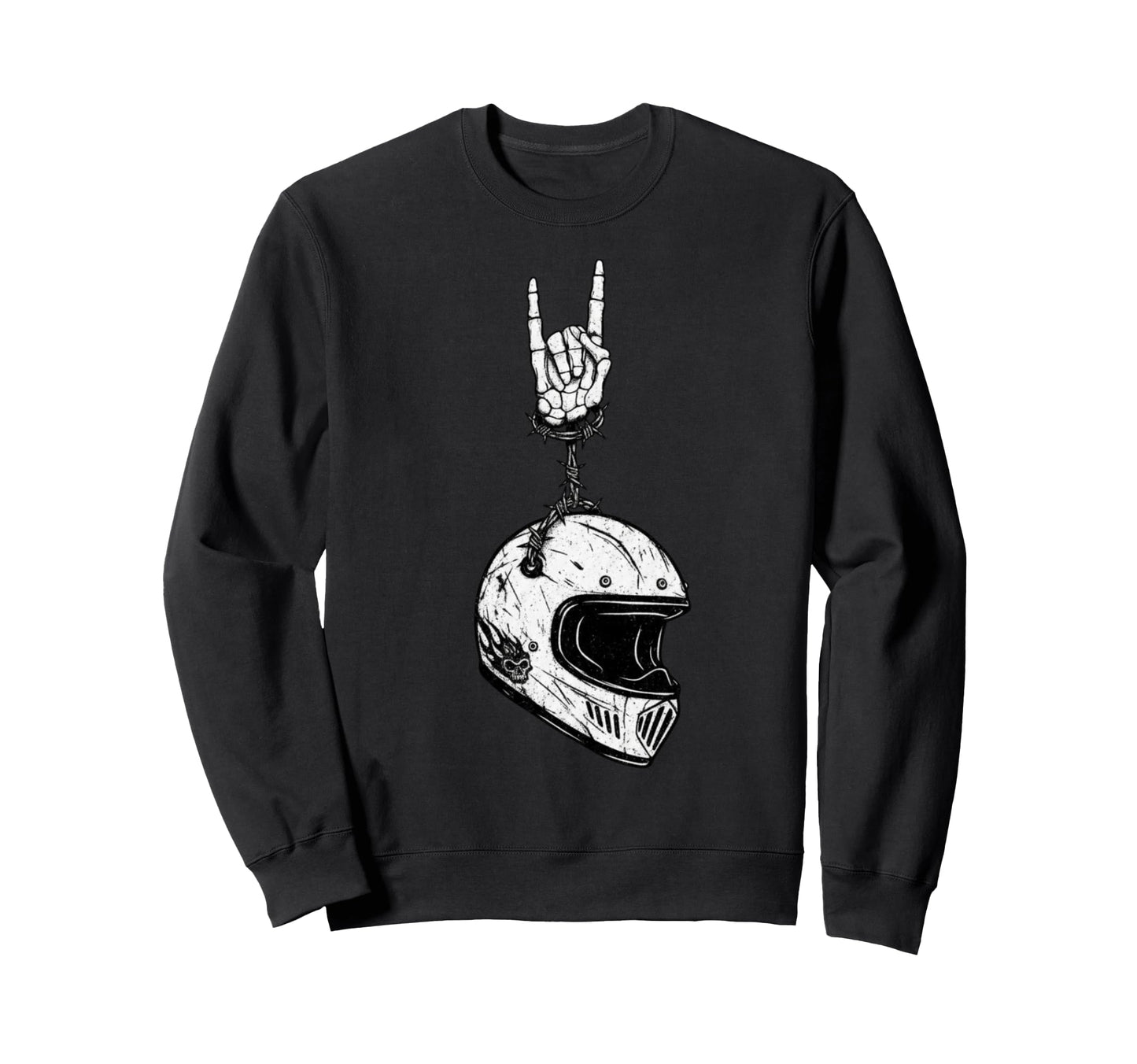 Motorcycle Biker Helmet 90S Alt Sweatshirt - Aesthetic Graphic Men Women - T-Shirt, Sweatshirt, Hoodie