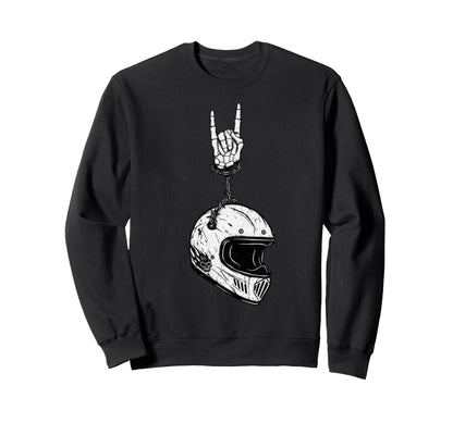 Motorcycle Biker Helmet 90S Alt Sweatshirt - Aesthetic Graphic Men Women - T-Shirt, Sweatshirt, Hoodie