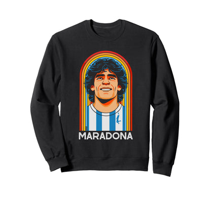 Diego Maradona Eighties Rainbow La Sweatshirt - Fun Novelty Design Unisex - T-Shirt, Sweatshirt, Hoodie