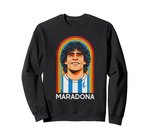 Diego Maradona Eighties Rainbow La Sweatshirt - Fun Novelty Design Unisex - T-Shirt, Sweatshirt, Hoodie