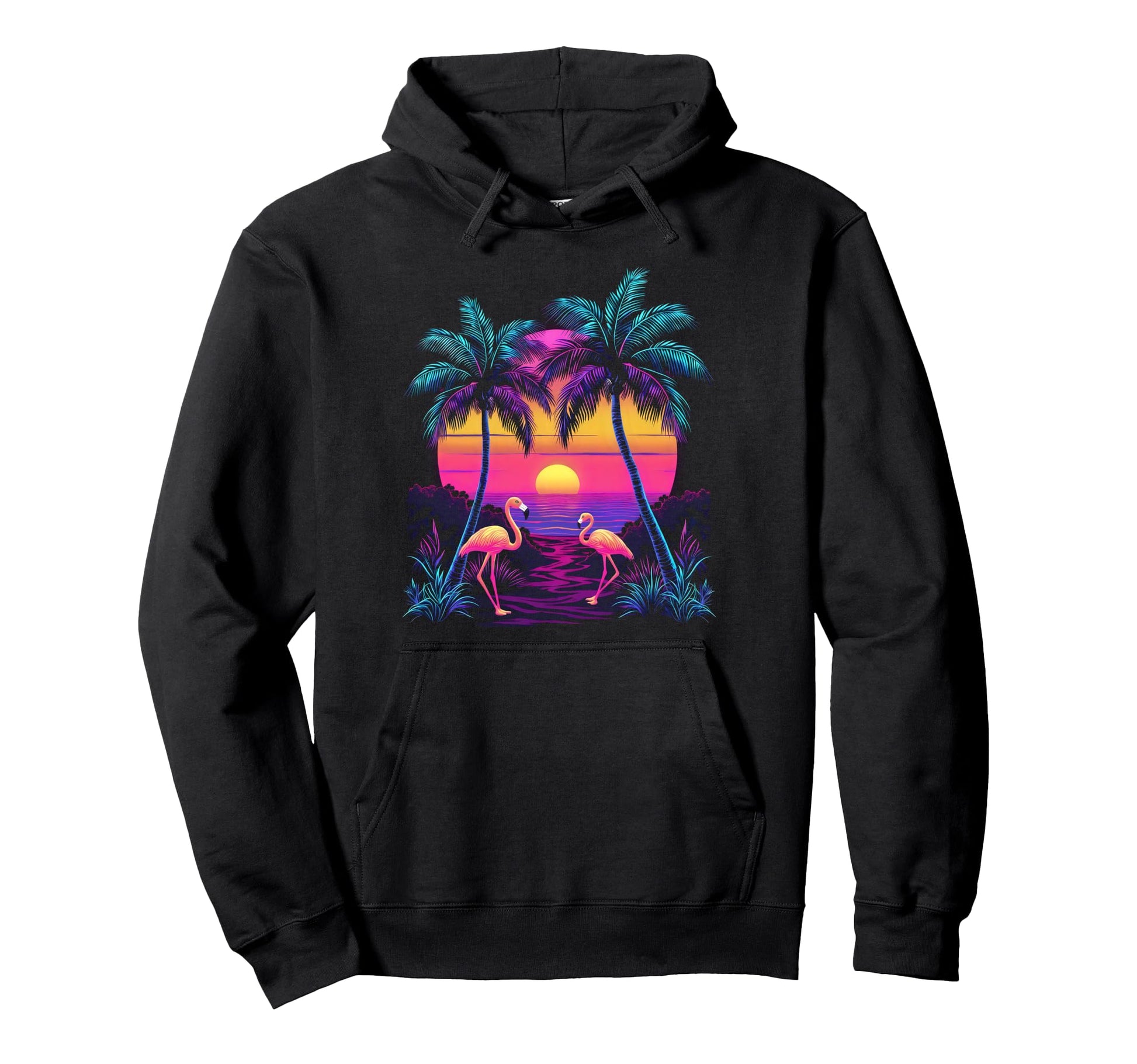 90S Vaporwave Aesthetic Palm Trees 80S Hoodie - Trendy Graphic for Adults - T-Shirt, Sweatshirt, Hoodie