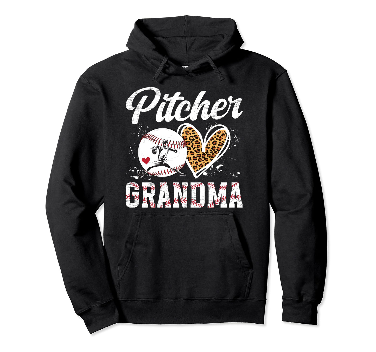 Baseball Pitcher Grandma Baseball Hoodie - Minimalist Print for Adults - T-Shirt, Sweatshirt, Hoodie