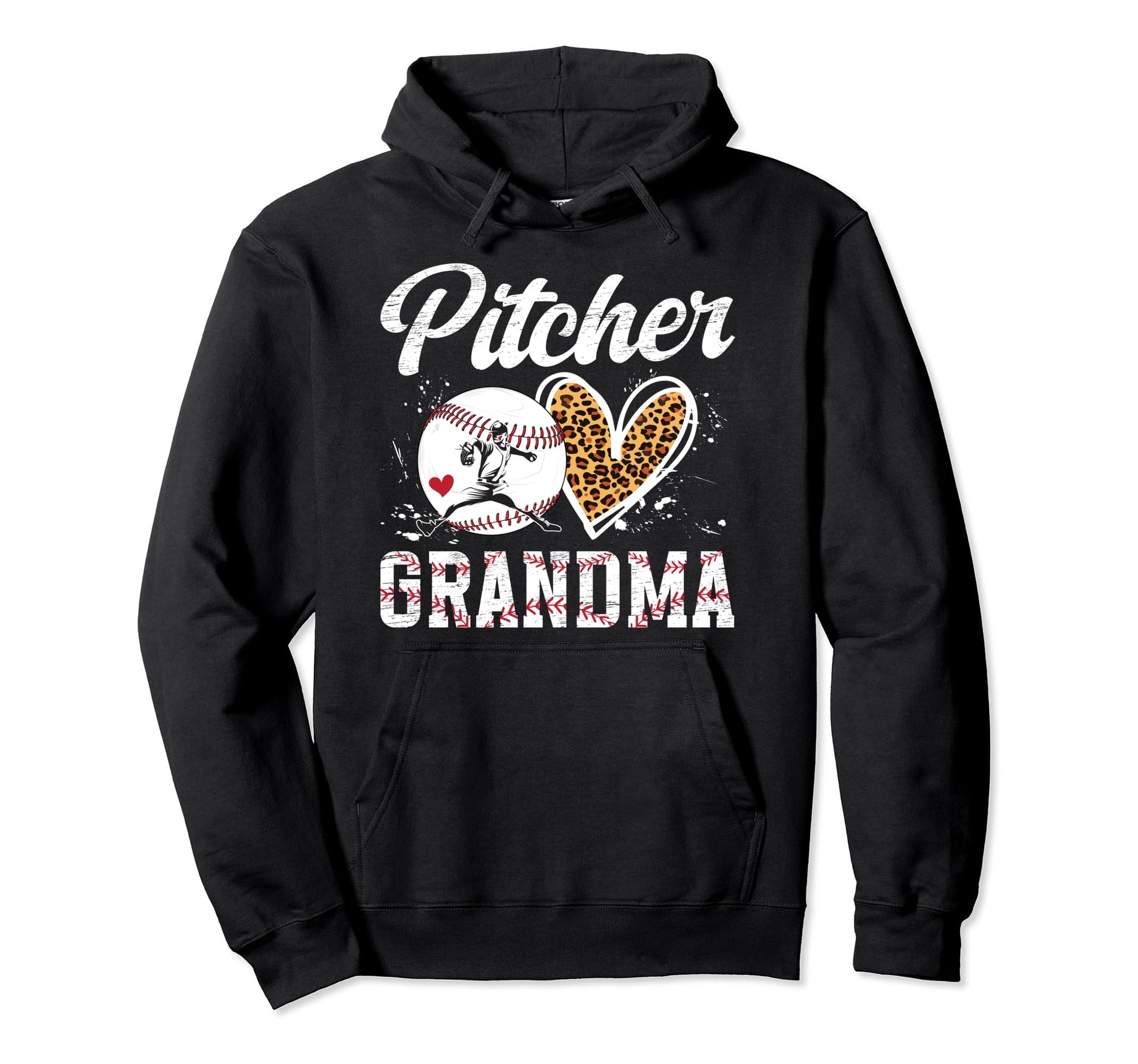 Baseball Pitcher Grandma Baseball Hoodie - Minimalist Print for Adults - T-Shirt, Sweatshirt, Hoodie