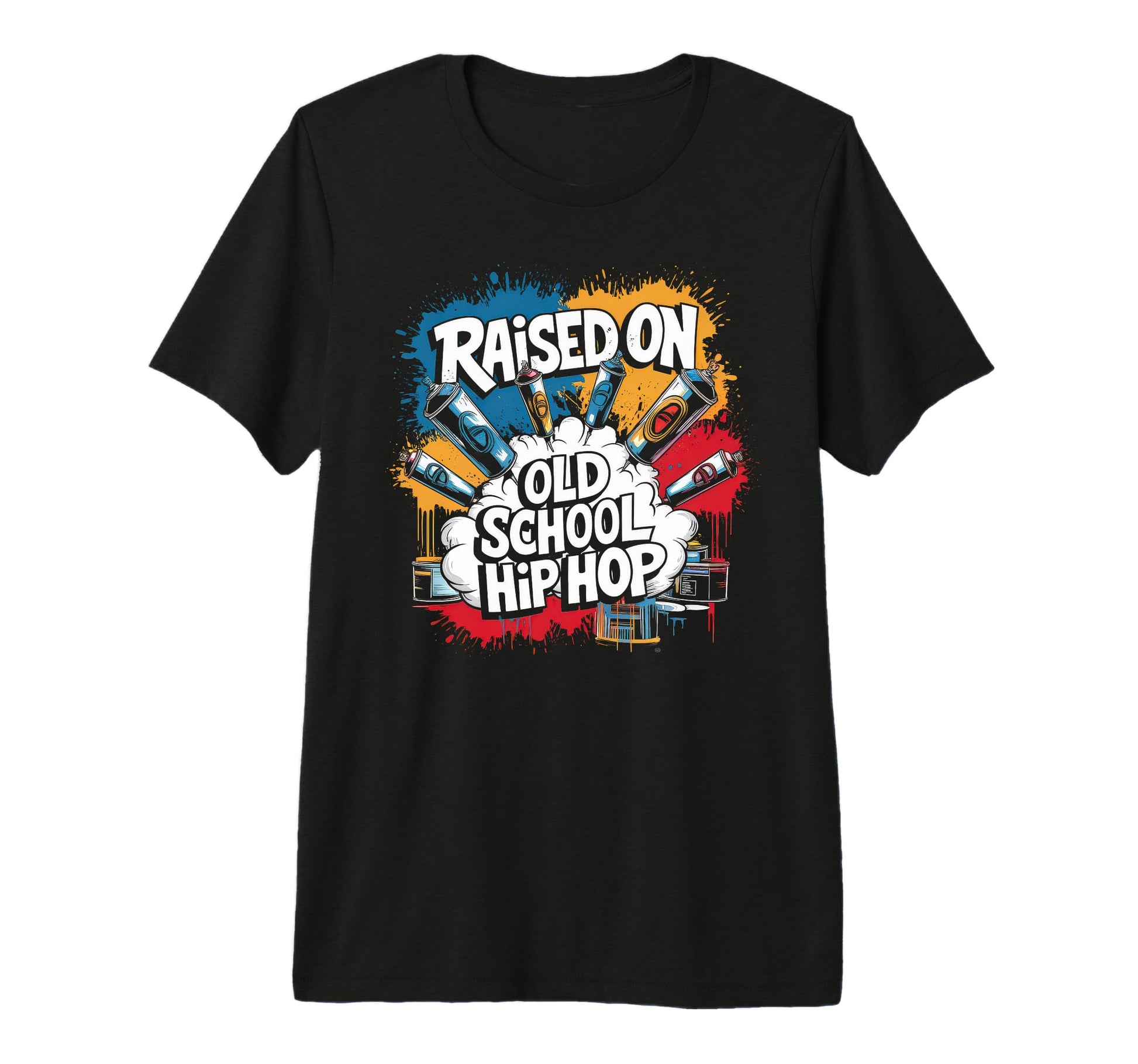 Raised Old School Hip Hop Cassette T-Shirt - Custom Art Print Unisex - T-Shirt, Sweatshirt, Hoodie