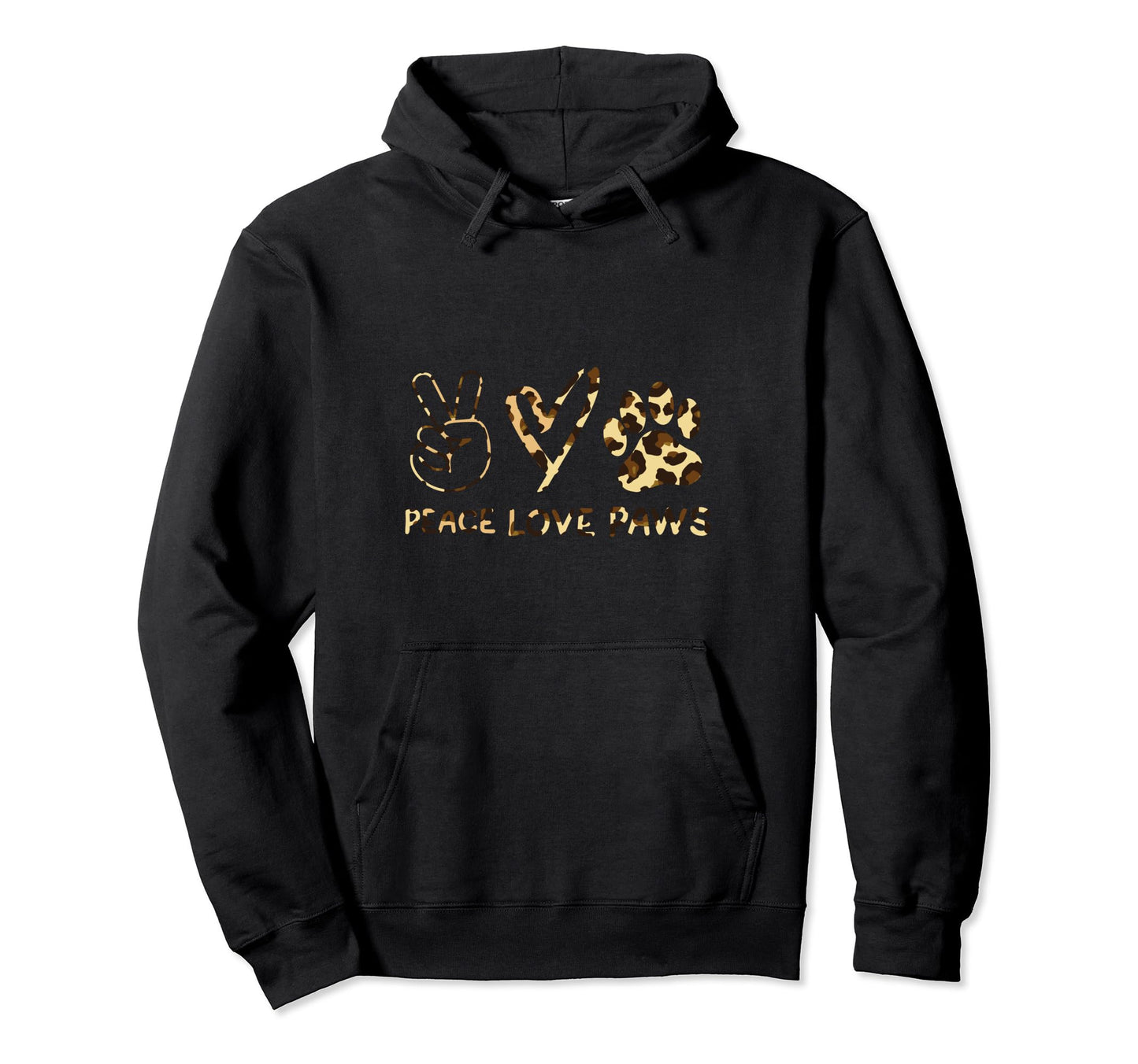 Peace Love Dogs Paws Hoodie - Casual Everyday Wear Unisex - T-Shirt, Sweatshirt, Hoodie