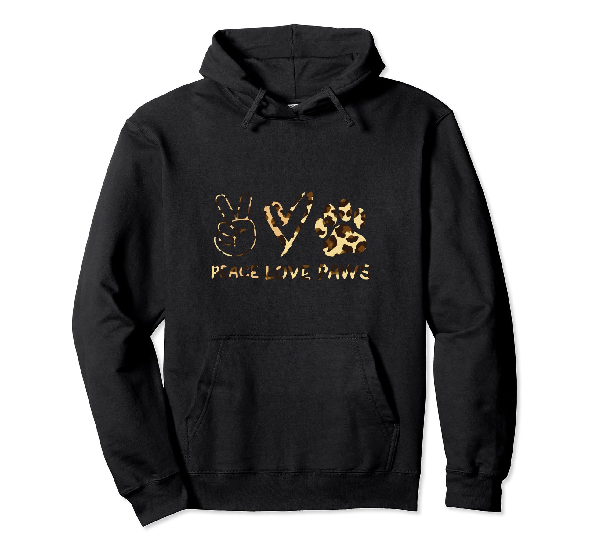 Peace Love Dogs Paws Hoodie - Casual Everyday Wear Unisex - T-Shirt, Sweatshirt, Hoodie