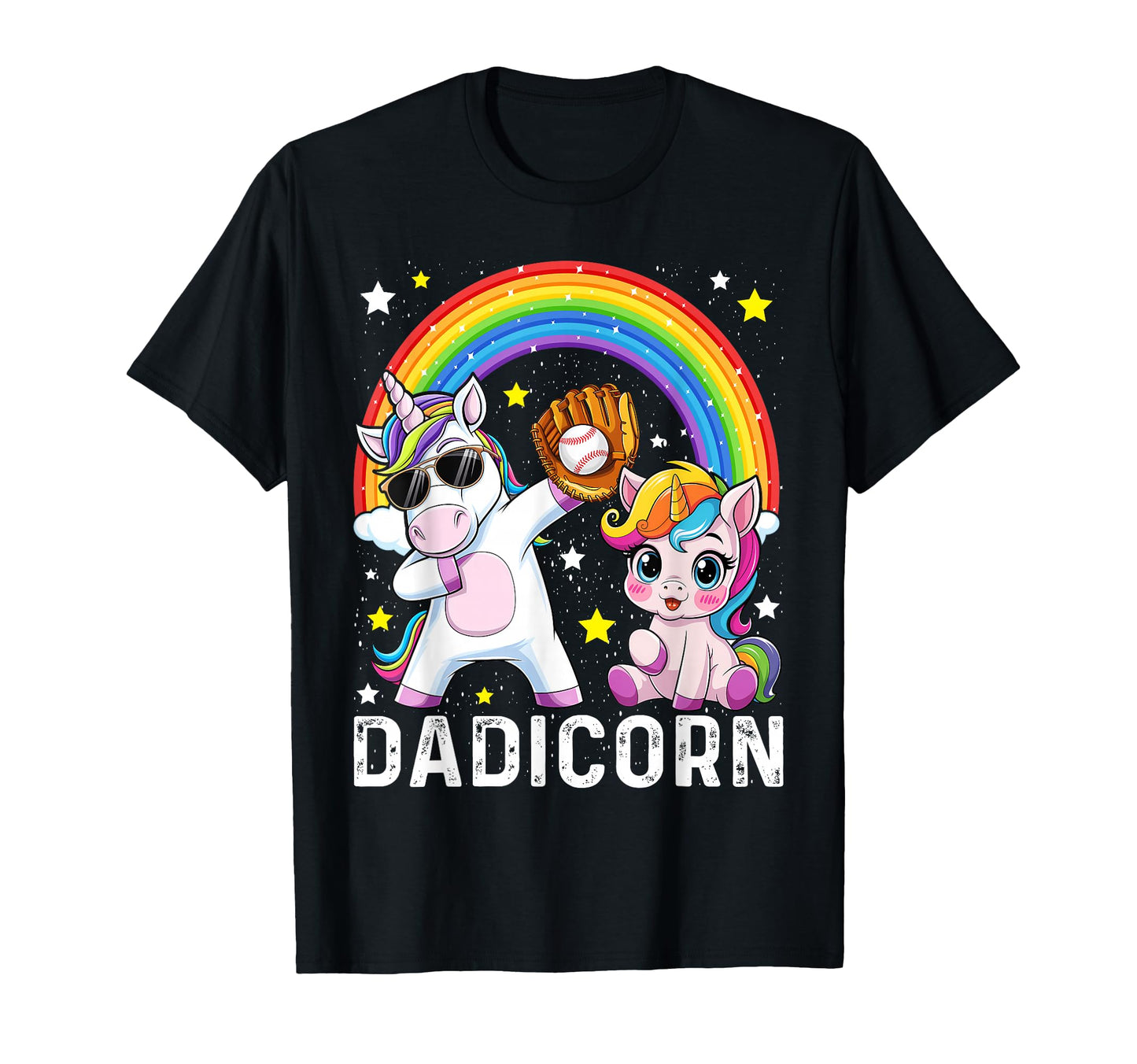 Dadicorn Unicorn Baseball Proud Dad T-Shirt - Novelty Apparel for Adults - T-Shirt, Sweatshirt, Hoodie