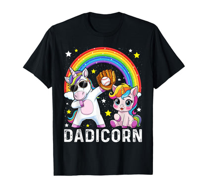 Dadicorn Unicorn Baseball Proud Dad T-Shirt - Novelty Apparel for Adults - T-Shirt, Sweatshirt, Hoodie