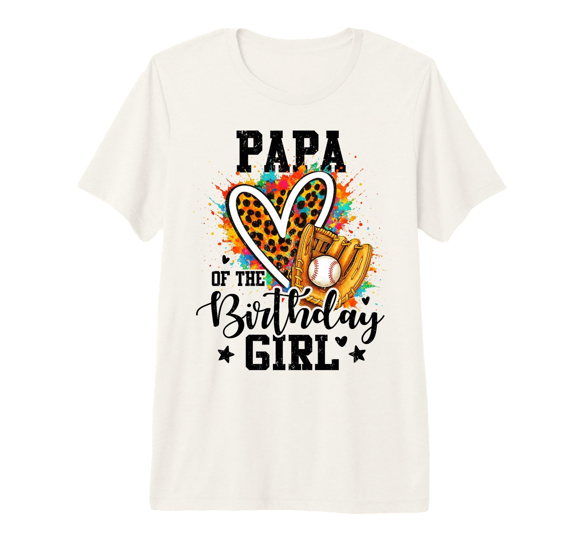 Papa Birthday Baseball Colorful T-Shirt - Graphic Print for Adults - T-Shirt, Sweatshirt, Hoodie