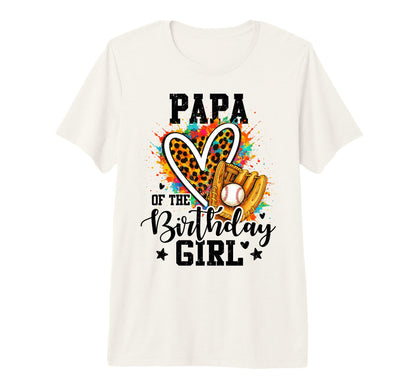 Papa Birthday Baseball Colorful T-Shirt - Graphic Print for Adults - T-Shirt, Sweatshirt, Hoodie