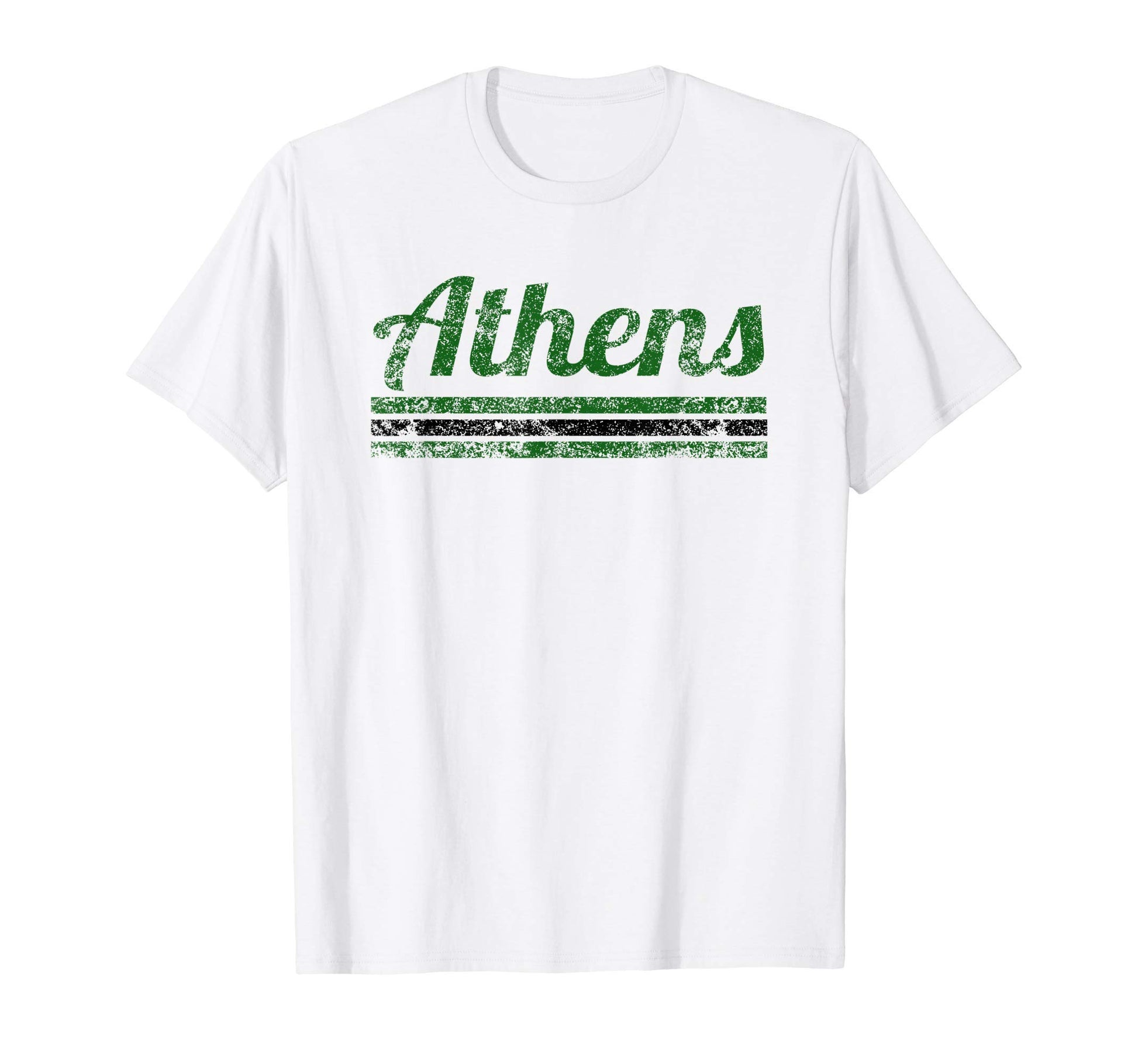 Athens Ohio Weathered Stripe T-Shirt - Fun Novelty Design for Adults - T-Shirt, Sweatshirt, Hoodie