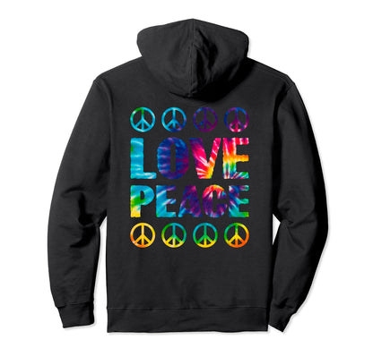 Love Peace Hippie Vibes Hoodie - Custom Art Print for Adults - T-Shirt, Sweatshirt, Hoodie