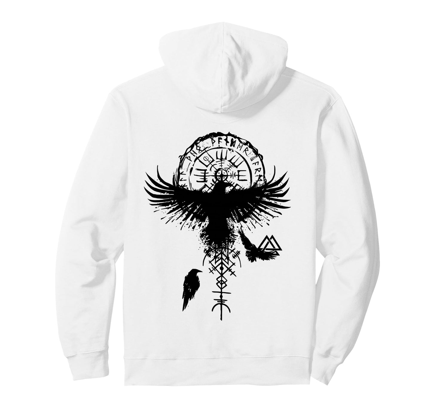 Flying Raven Clock Peace And Love Hoodie - Novelty Apparel for Adults - T-Shirt, Sweatshirt, Hoodie