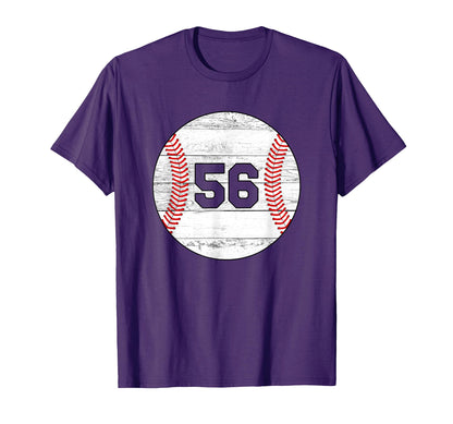 Weathered Baseball 56 Hoodie - Streetwear Style Men Women - T-Shirt, Sweatshirt, Hoodie