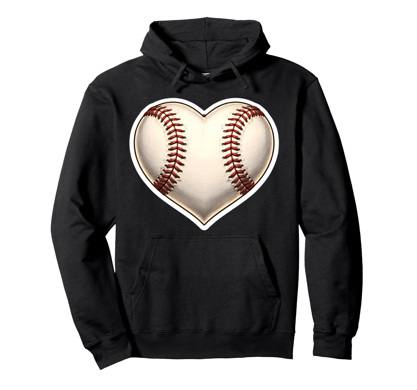 Heart Shaped Baseball Softball Player Hoodie - Unique Graphic for Adults - T-Shirt, Sweatshirt, Hoodie