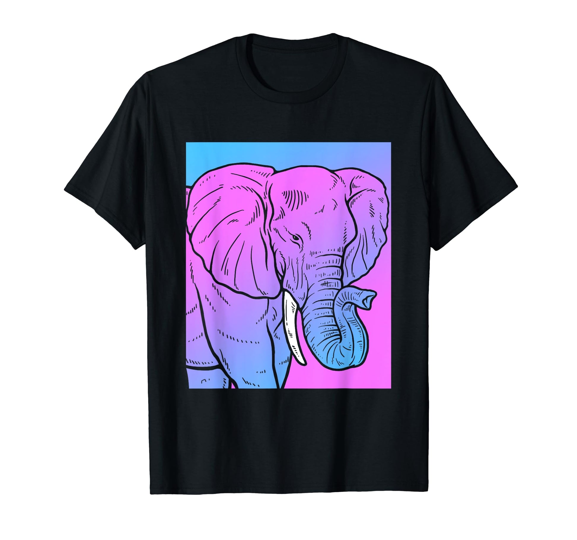 Vaporwave Elephant Aesthetic Pastel T-Shirt - Aesthetic Graphic Men Women - T-Shirt, Sweatshirt, Hoodie