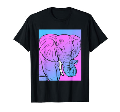 Vaporwave Elephant Aesthetic Pastel T-Shirt - Aesthetic Graphic Men Women - T-Shirt, Sweatshirt, Hoodie