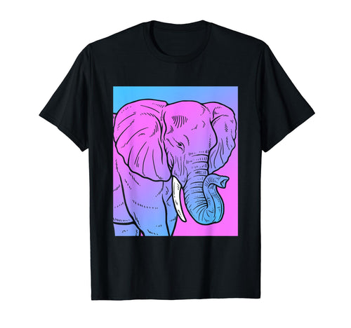 Vaporwave Elephant Aesthetic Pastel T-Shirt - Aesthetic Graphic Men Women - T-Shirt, Sweatshirt, Hoodie