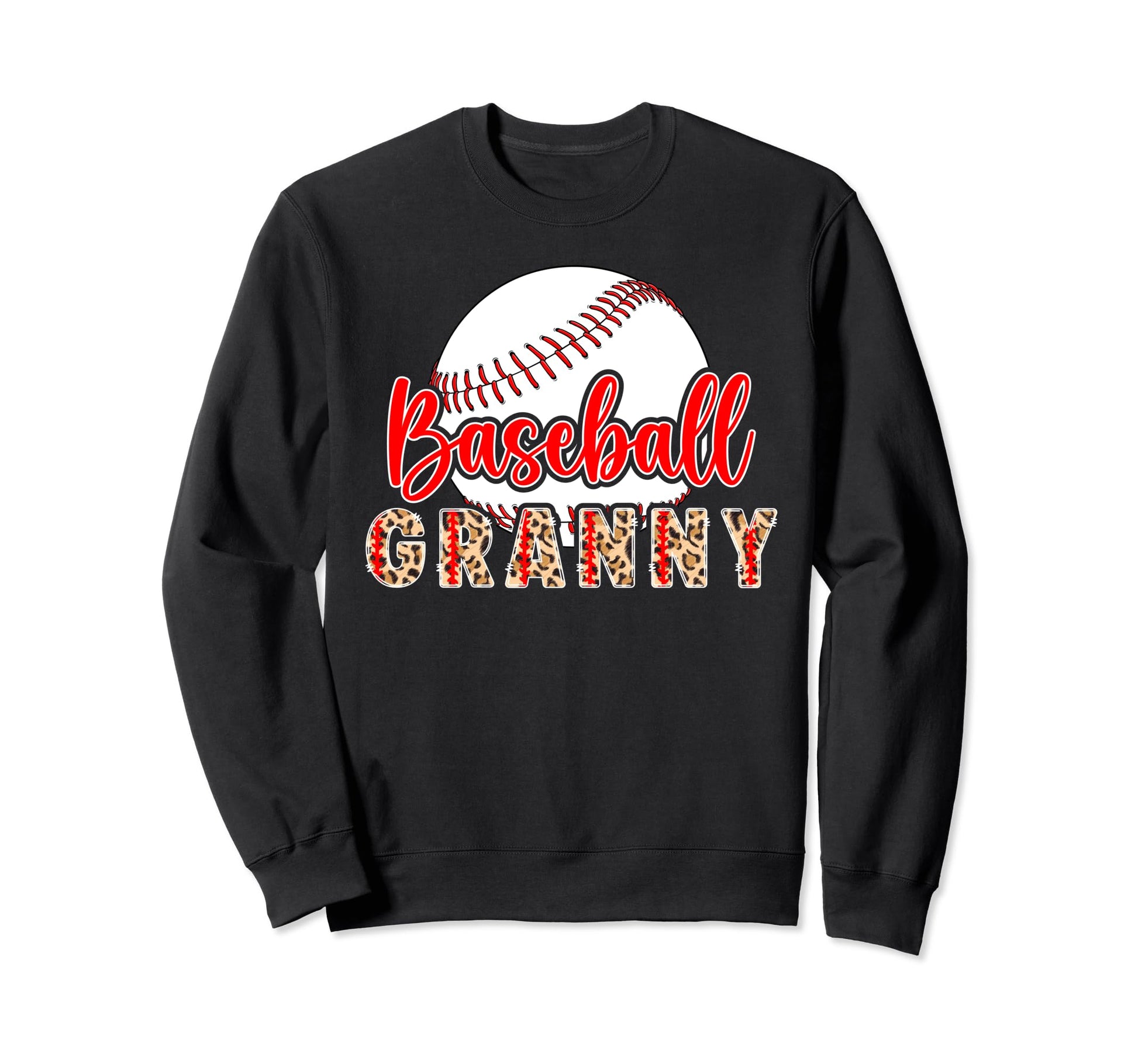 Baseball Granny Leopard Grandma Granny Sweatshirt - Novelty Apparel Unisex - T-Shirt, Sweatshirt, Hoodie
