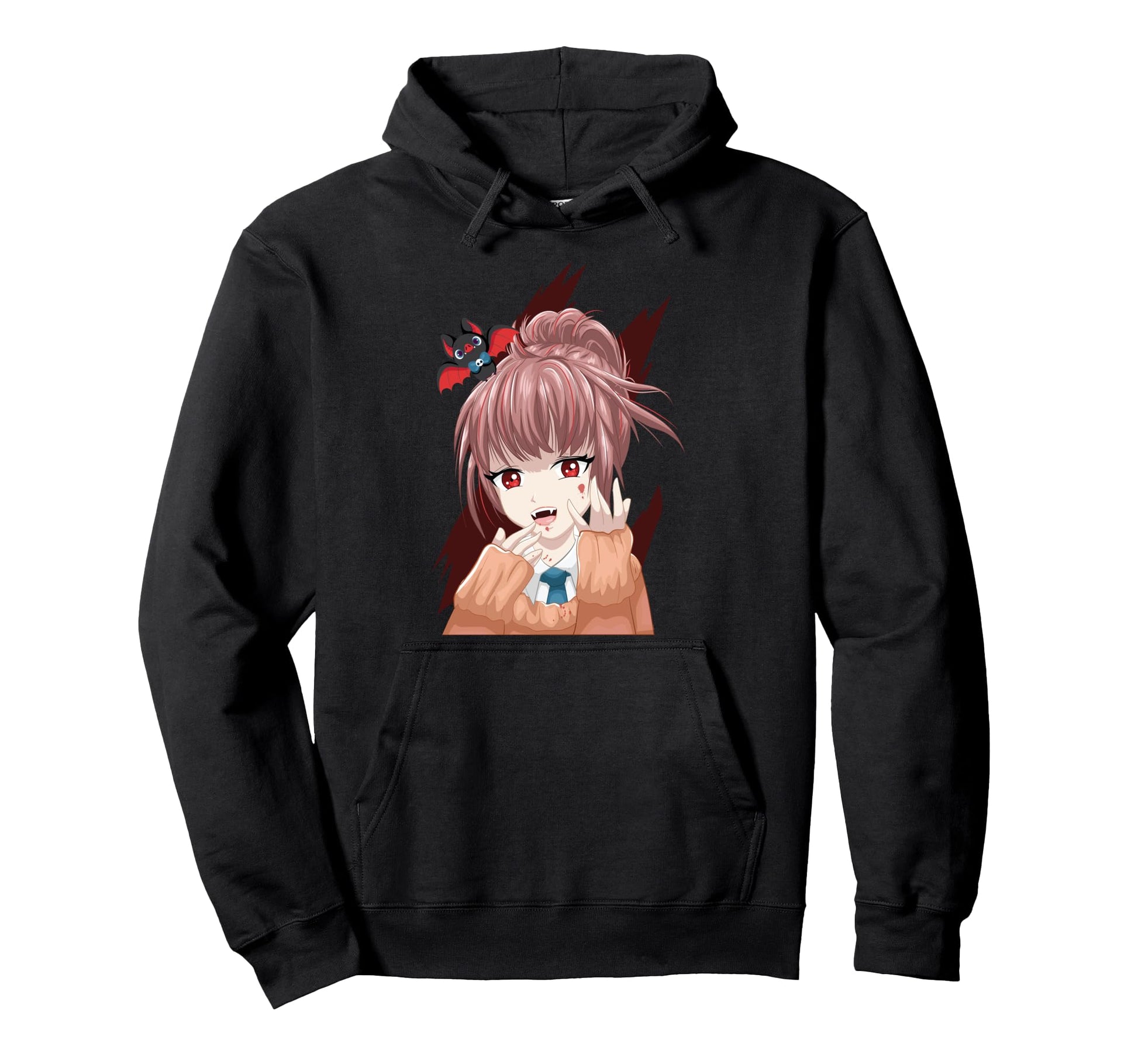 Anime Vampire Bat Japanese Aesthetics Otaku Hoodie - Trendy Graphic Unisex - T-Shirt, Sweatshirt, Hoodie