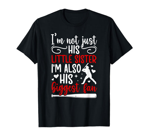 His Biggest Fan Baseball Sister Baseball T-Shirt - Custom Art Print Unisex - T-Shirt, Sweatshirt, Hoodie