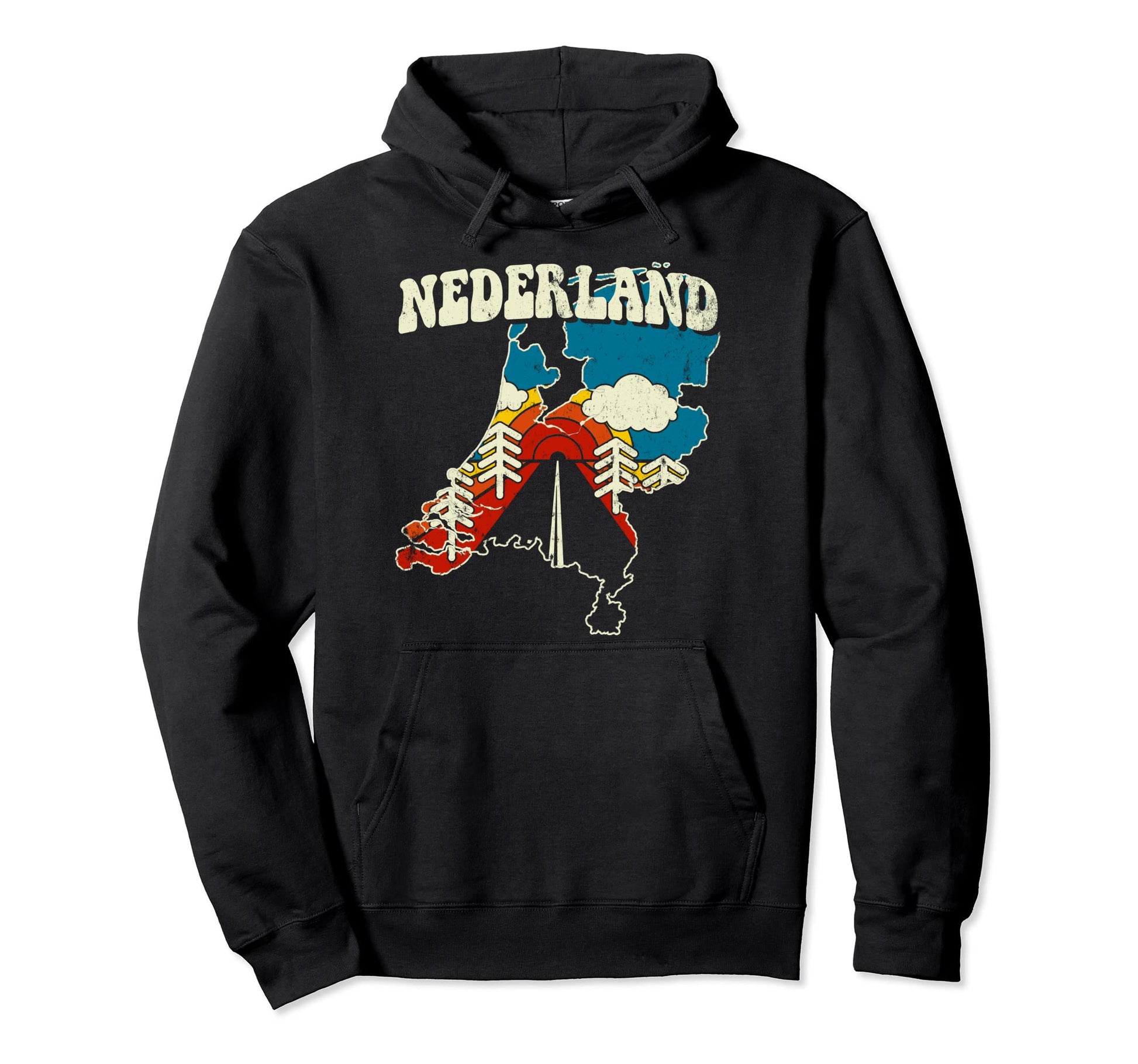 Netherlands Dutch Country Rainbow Hoodie - Graphic Print Men Women - T-Shirt, Sweatshirt, Hoodie