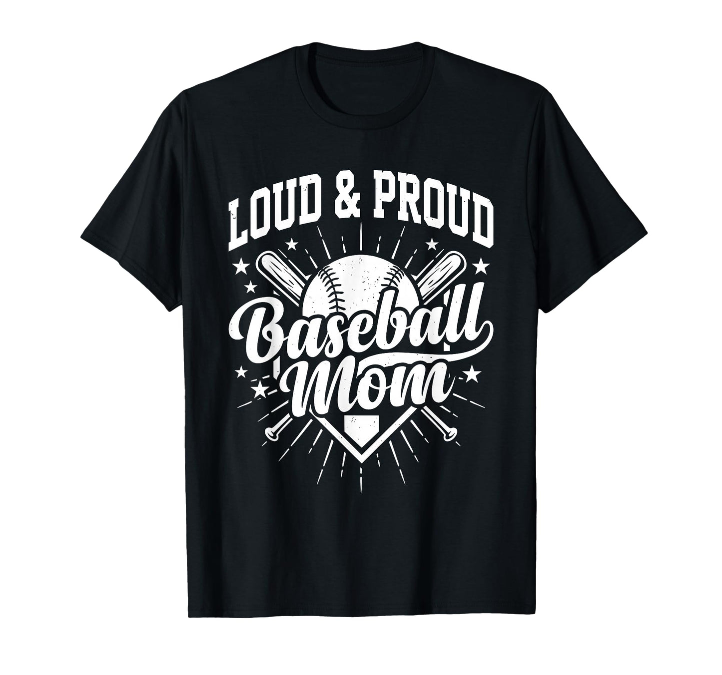 Loud And Proud Baseball Mom Cheer Squad T-Shirt - Graphic Print for Adults - T-Shirt, Sweatshirt, Hoodie