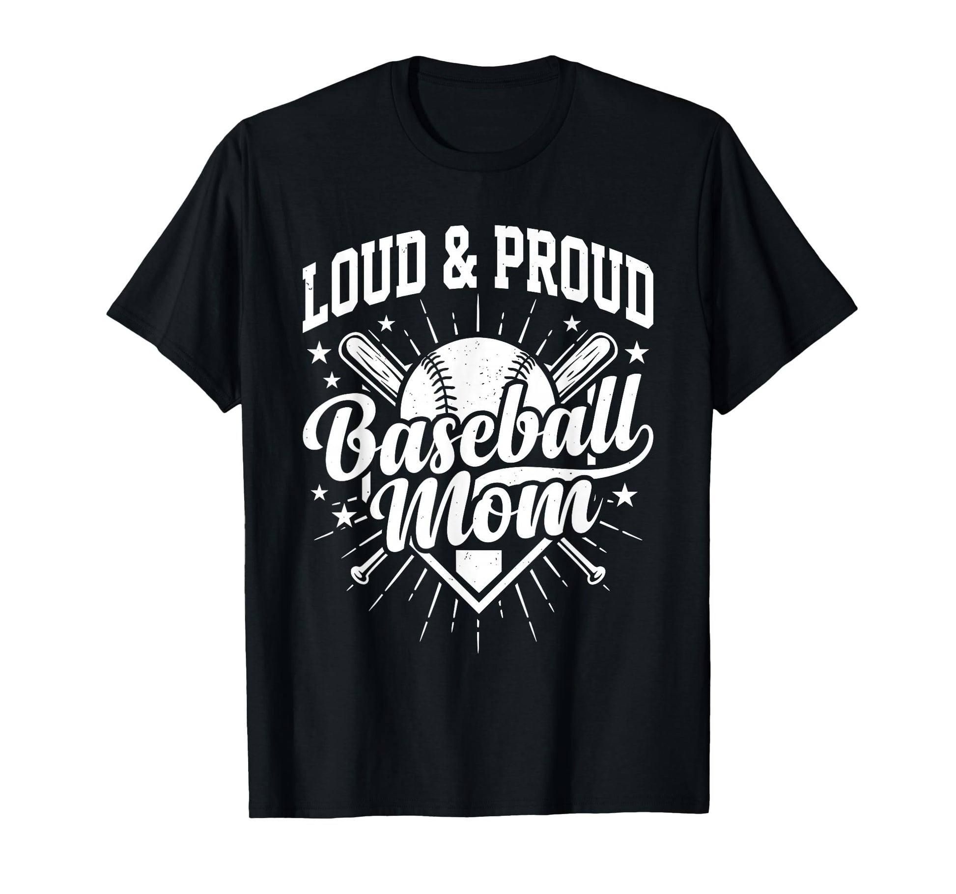 Loud And Proud Baseball Mom Cheer Squad T-Shirt - Graphic Print for Adults - T-Shirt, Sweatshirt, Hoodie