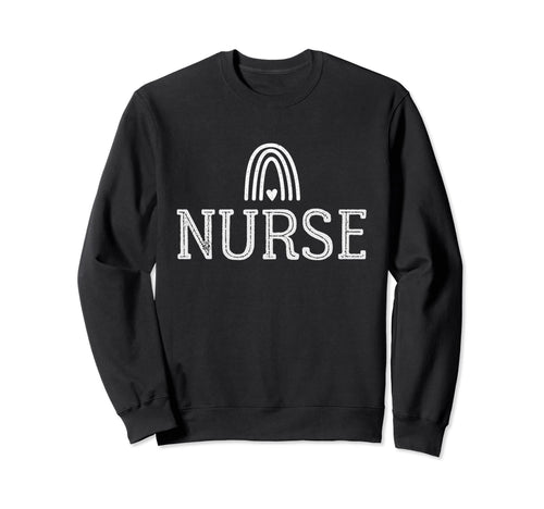Nurse Rn Registered Nurse Boho Rainbow Sweatshirt - Unique Graphic Unisex - T-Shirt, Sweatshirt, Hoodie