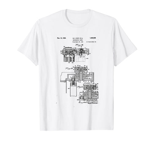 Camera Photographic Patent 1934 Drawing T-Shirt - Streetwear Style Unisex - T-Shirt, Sweatshirt, Hoodie
