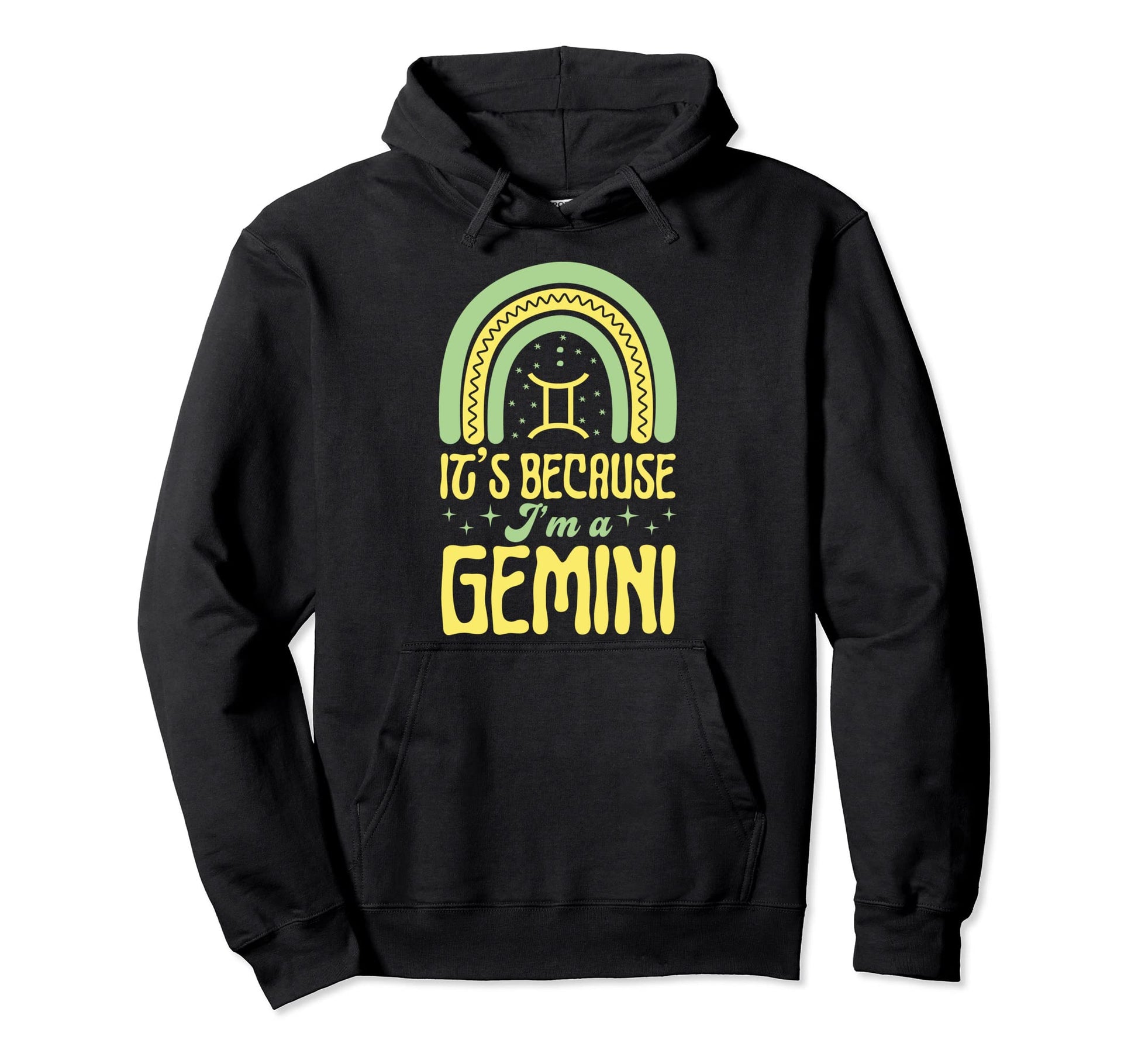 Its Because Im Gemini Sign Bohemian Hoodie - Unique Graphic for Adults - T-Shirt, Sweatshirt, Hoodie