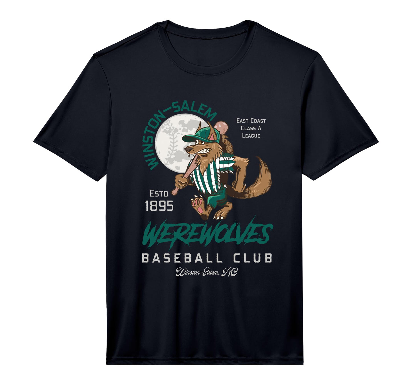 Winston Salem Werewolves Minor League T-Shirt - Novelty Apparel for Adults - T-Shirt, Sweatshirt, Hoodie