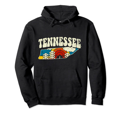 Tennessee State Rainbow Hippie 70S Map Hoodie - Streetwear Style Unisex - T-Shirt, Sweatshirt, Hoodie