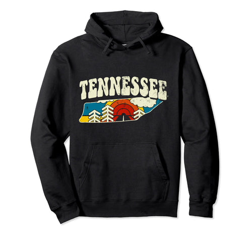 Tennessee State Rainbow Hippie 70S Map Hoodie - Streetwear Style Unisex - T-Shirt, Sweatshirt, Hoodie