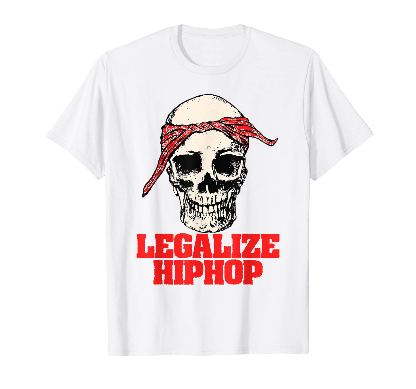 Legalize Hiphop Skull Do Rag Bandana T-Shirt - Custom Art Print for Adults - T-Shirt, Sweatshirt, Hoodie