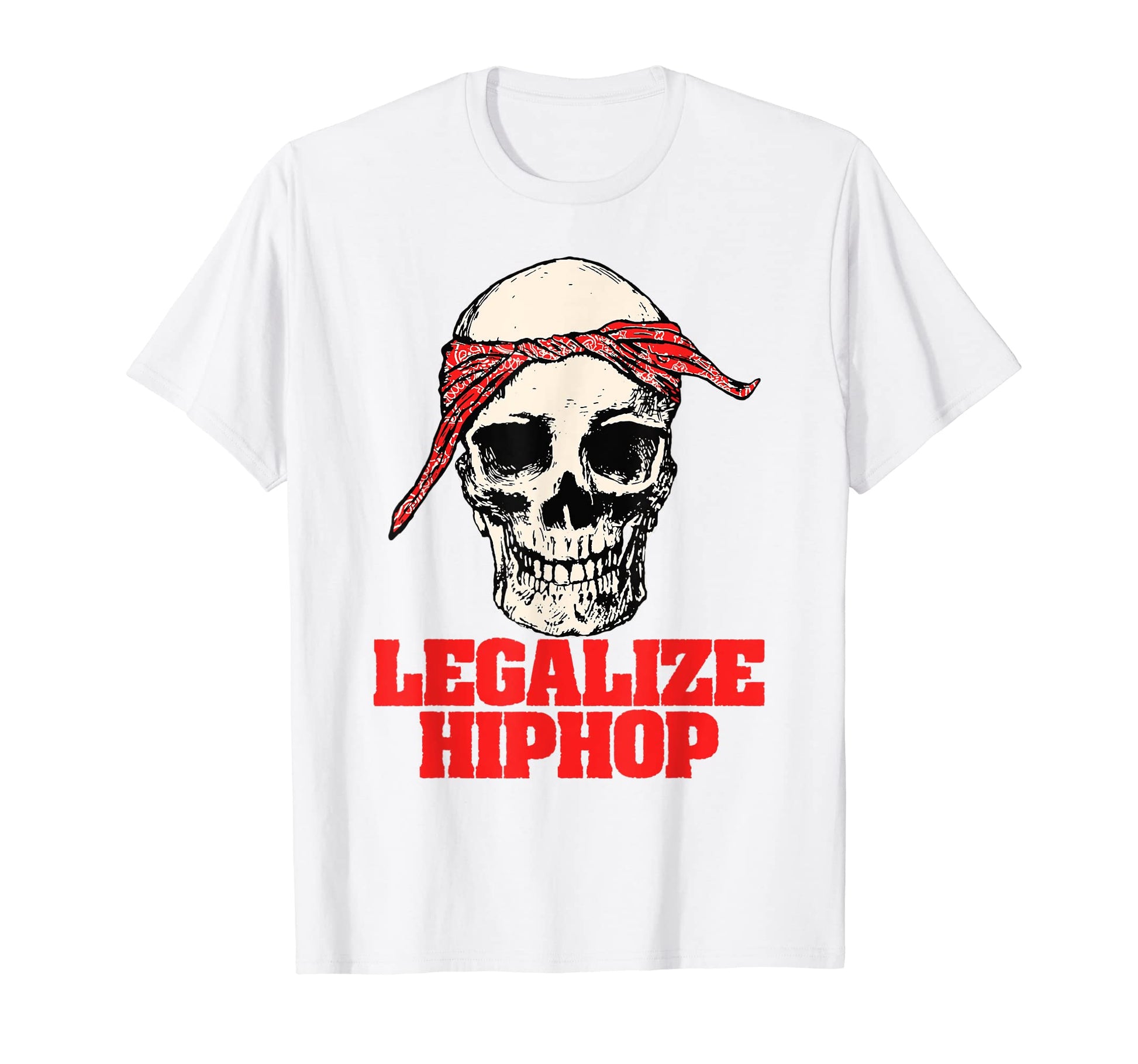 Legalize Hiphop Skull Do Rag Bandana T-Shirt - Custom Art Print for Adults - T-Shirt, Sweatshirt, Hoodie