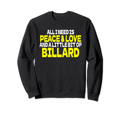 Billiard Ball Billiard Table Pool Sweatshirt - Custom Art Print Men Women - T-Shirt, Sweatshirt, Hoodie