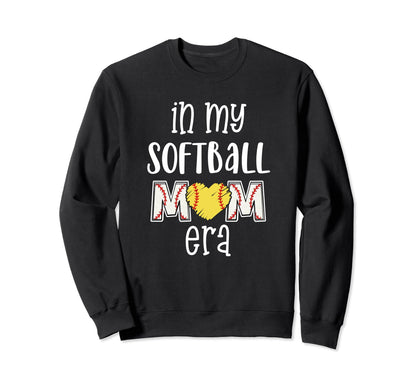 My Softball Mom Era Proud Sweatshirt - Streetwear Style for Adults - T-Shirt, Sweatshirt, Hoodie