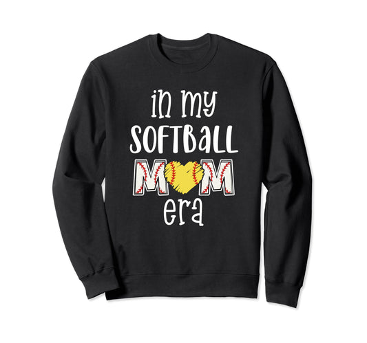 My Softball Mom Era Proud Sweatshirt - Streetwear Style for Adults - T-Shirt, Sweatshirt, Hoodie