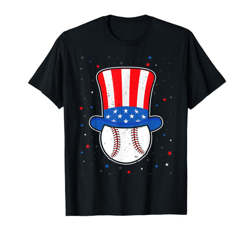 Baseball Uncle Sam 4Th July American T-Shirt - Aesthetic Graphic Men Women - T-Shirt, Sweatshirt, Hoodie