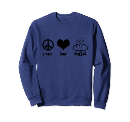 Funny Jewish Holiday Peace Love Sweatshirt - Graphic Print Men Women - T-Shirt, Sweatshirt, Hoodie