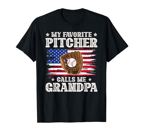 My Favorite Baseball Pitcher Grandpa T-Shirt - Graphic Print Unisex - T-Shirt, Sweatshirt, Hoodie