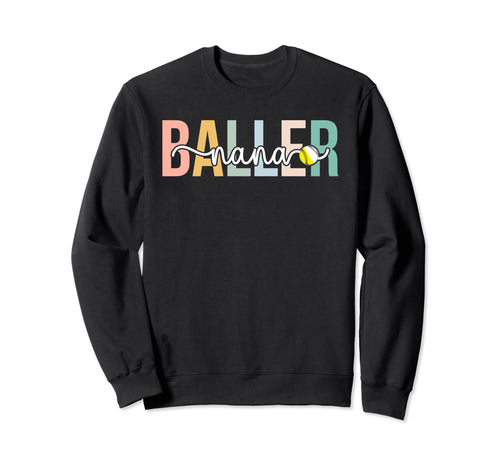 Baller Nana Boho Softball Baseball Sweatshirt - Novelty Apparel for Adults - T-Shirt, Sweatshirt, Hoodie