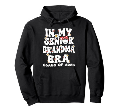 My Senior Grandma Era Groovy Baseball Hoodie - Custom Art Print Men Women - T-Shirt, Sweatshirt, Hoodie